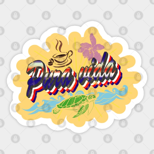 Costa Rica pura vida vintage Sticker by Tosky